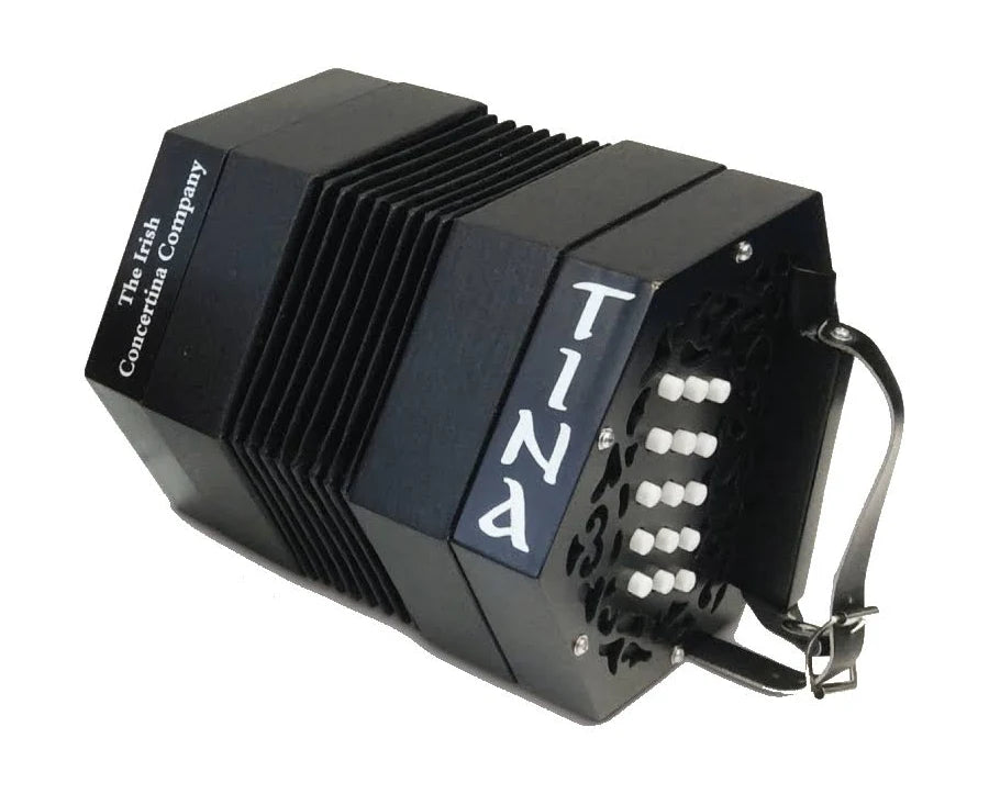 Tina Anglo Concertina Black